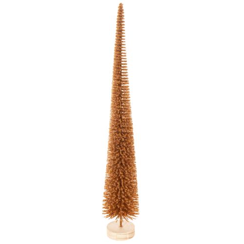 Décoration de sapin de Noël artificiel, fine, avec base en bois, 40 cm, 3 pièces
