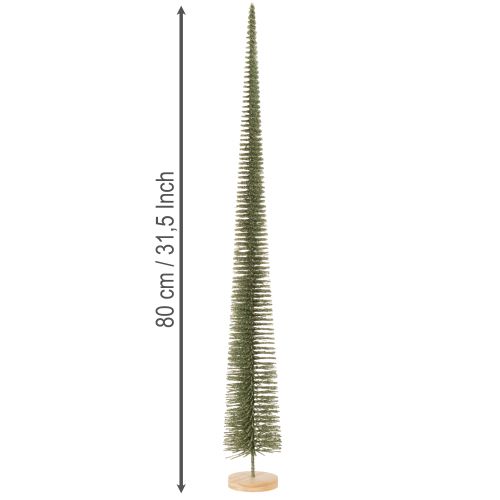 Sapin de Noël artificiel avec socle en bois pour décorations de Noël, 80 cm | Floristik24.be