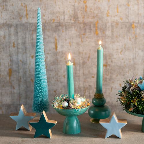 Sapin de Noël artificiel, fin, avec base en bois, 40 cm | Floristik24.be