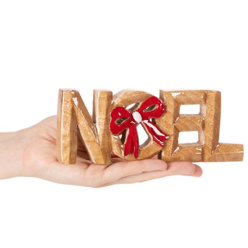 Inscription « Noël » avec nœud, décoration de Noël, 18 cm | Floristik24.be