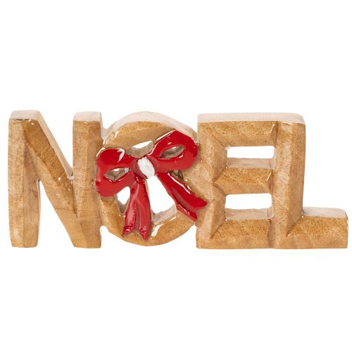 Inscription « Noël » avec nœud, décoration de Noël, 18 cm | Floristik24.be