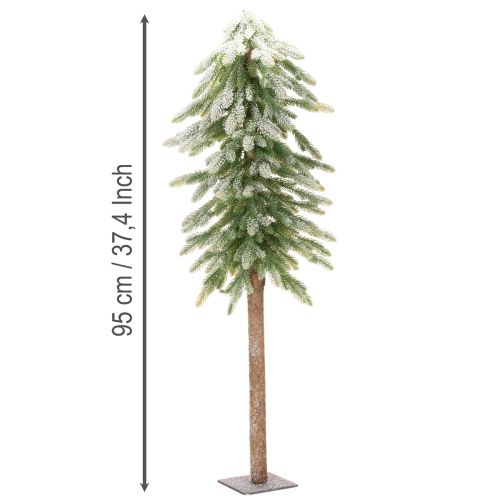 Sapin artificiel décoré de neige, hiver et Noël, 95 cm | Floristik24.be