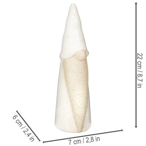 Figurine décorative de gnome à poser, décoration de Noël, céramique, 22 cm | Floristik24.be