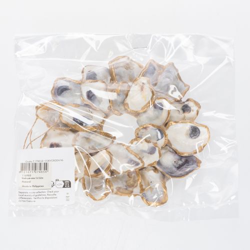 Article Couronne de coquillages en forme d'huître, accessoire de décoration marin, décoration murale naturelle, 12 cm