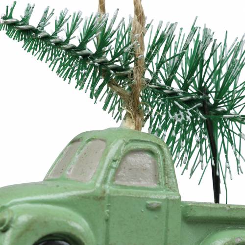 Floristik24 Décoration de sapin de Noël avec sapin rouge / vert 2pcs