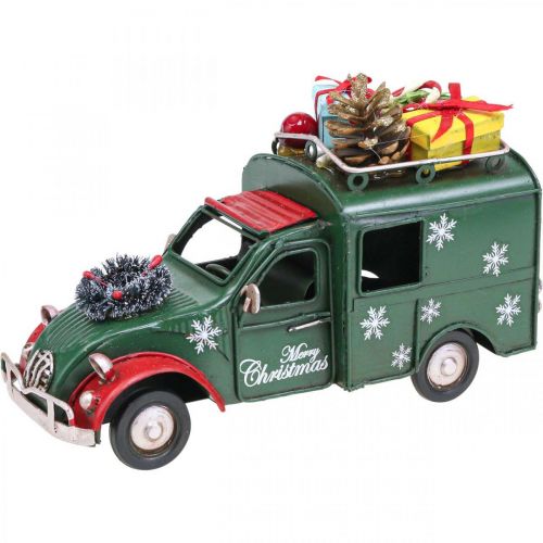 Décoration de Noël voiture Voiture de Noël vintage vert  L17cm-380531-GRÜN