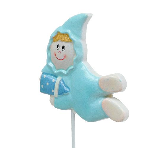 Floristik24 Pique décorative bébé rose, bleu 5 cm L. 25 cm,4 p.