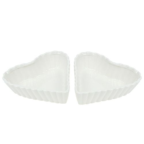 Floristik24 Moule à gâteau cœur blanc 16cm 2P