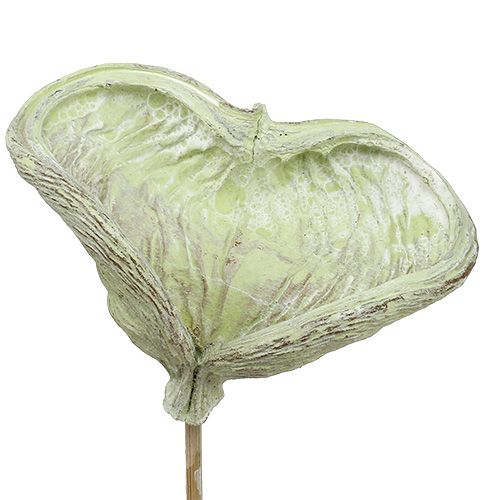 Article Badam sur bâton décoration naturelle vert blanc lavé 25 pièces