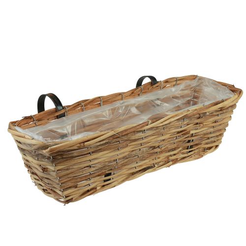 Floristik24 Jardinière de balcon jardinière à suspendre en rotin naturel L51cm