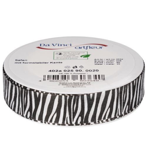 Ruban cadeau à motif zèbre, 25
