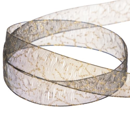 Ruban décoratif, ruban d'organza transparent pour décoration de table, 15 mm de large, 20 m de long | Floristik24.be