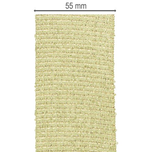 Ruban décoratif à paillettes, large ruban pour emballage cadeau, 55 mm de large, 15 m de long | Floristik24.be