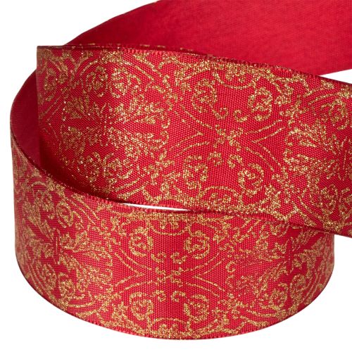 Ruban cadeau à motif festif pour loisirs créatifs et décoration, 40 mm x 15 m | Floristik24.be