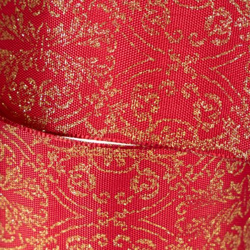Ruban cadeau à motif festif pour loisirs créatifs et décoration, 40 mm x 15 m | Floristik24.be