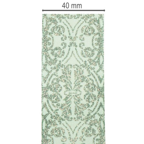 Ruban cadeau à motif classique pour nœuds et décoration, 40 mm x 15 m | Floristik24.be