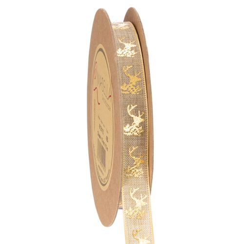 Ruban décoratif, motif cerf, ruban de Noël, 15 mm x 15 m acheter | Floristik24.be