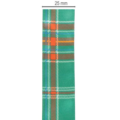 Ruban cadeau, motif à carreaux, tartan écossais, 25 mm, 20 m | Floristik24.be