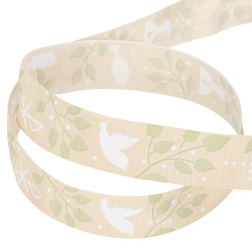Article Ruban ruban décoratif communion beige 25mm 20m