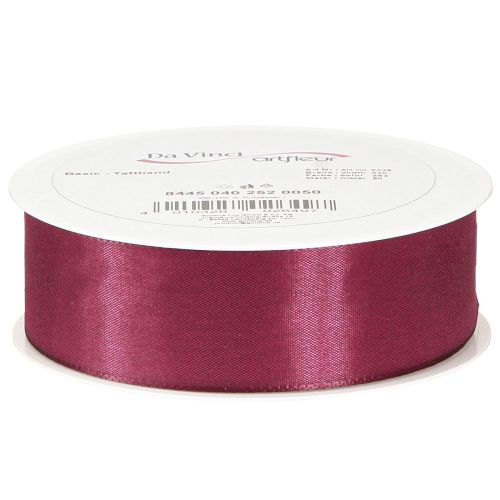 Article Ruban déco Taffetas Ruban cadeau Couleur bruyère 40mm 50m