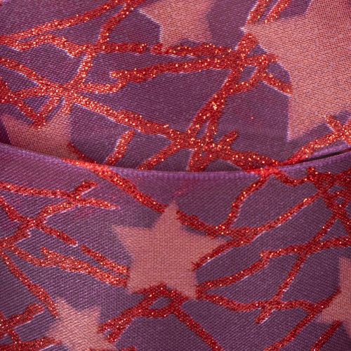 Ruban décoratif scintillant à motif d'étoiles pour décorations de Noël, 40 mm x 15 m | Floristik24.be