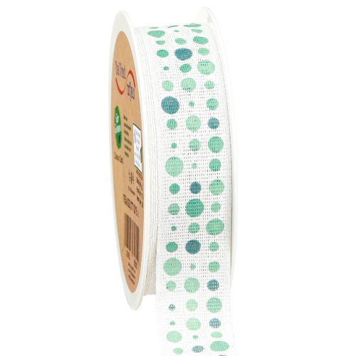 Article Ruban Ruban Coton Maritime Pois Turquoise 25mm 18m