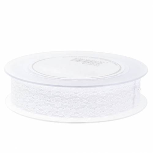 Article Ruban dentelle blanc 20mm 20m