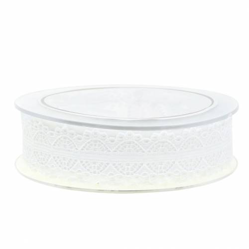 Article Ruban dentelle blanc 26mm 20m
