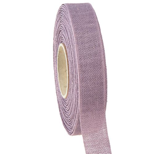 Floristik24 Ruban décoratif ruban de lin violet naturel 25mm 20m