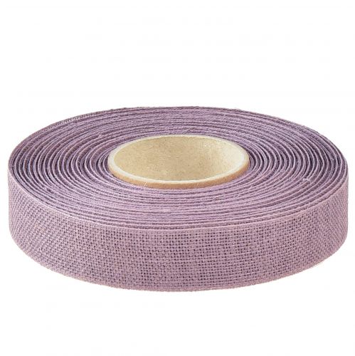 Article Ruban décoratif ruban de lin violet naturel 25mm 20m