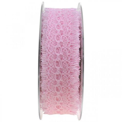 Ruban Dentelle Décor Cadeau Décoration Table Mariage Rose W35mm L20m