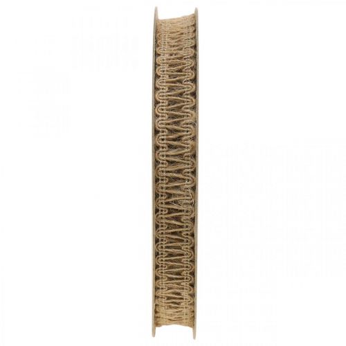 Article Ruban déco naturel, décoration cadeau, ruban jute nature 15mm 15m