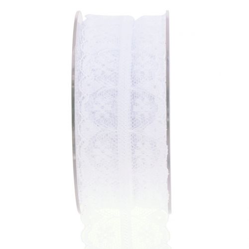 Ruban dentelle vintage blanc 40mm 20m