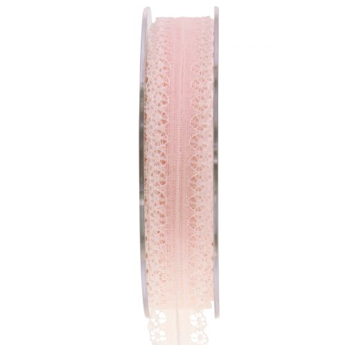 Ruban dentelle vintage rose 20mm 20m