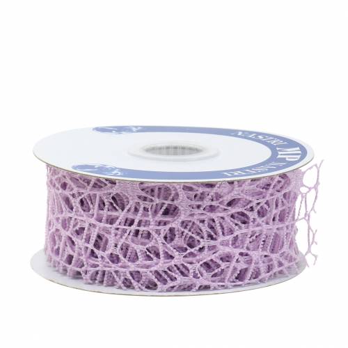 Article Ruban déco ruban maille lavande 40mm 10m