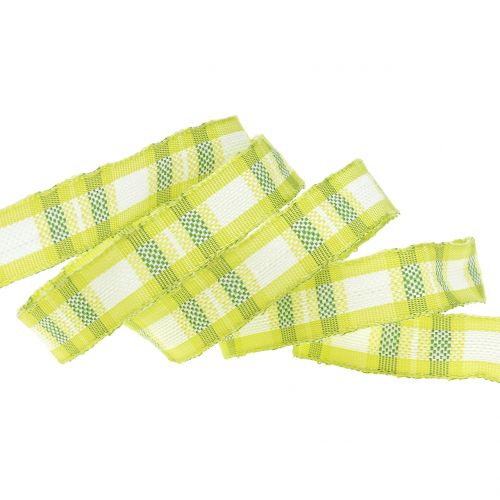 Ruban déco à cocher avec liseret 15mm L20m