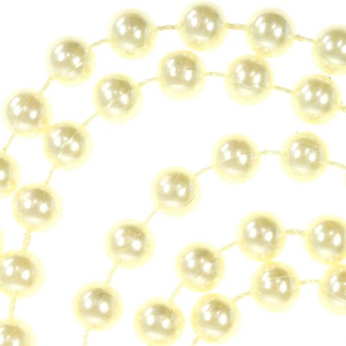 Floristik24 Ruban De Perle Crème 10mm 6m