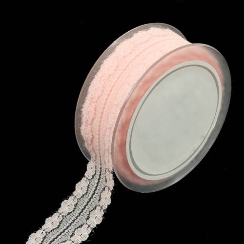 Floristik24 Ruban dentelle ruban déco rose 20m 3cm emballage cadeau