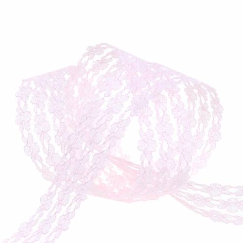 Ruban dentelle rose 20mm 20m