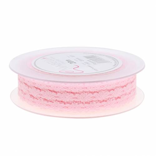 Article Ruban dentelle rose 20mm 20m