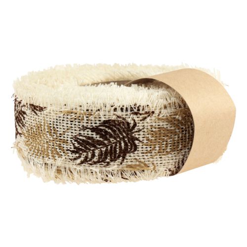 Article Ruban décoratif ruban de coton forêt tropicale marron 30mm 15m