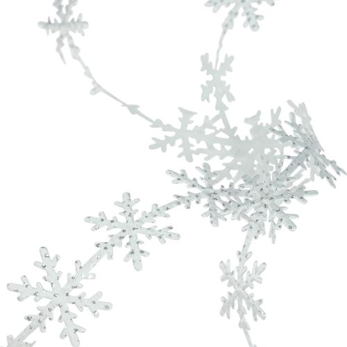 Article Ruban satin Ruban de Noël flocon de neige blanc 25mm 5m