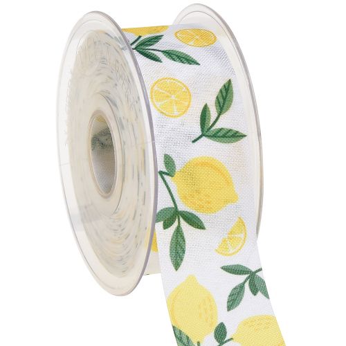 Article Ruban cadeau ruban décoratif citron décoration été W40mm L20m