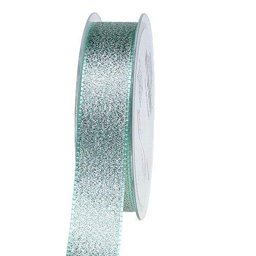 Floristik24 Ruban pour décorer vert menthe 25mm 20m