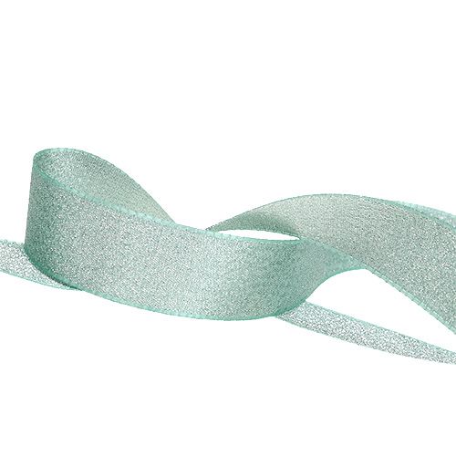 Floristik24 Ruban pour décorer vert menthe 25mm 20m