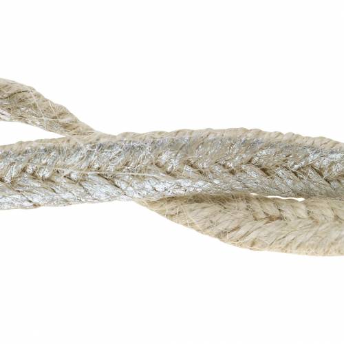 Article Cordon large jute argent 10mm 4m