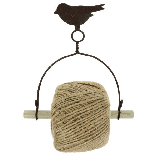 Floristik24 Porte-bande oiseau à suspendre avec jute H19cm