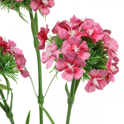 Article Artificielle Sweet William Pink fleurs artificielles oeillets 55cm lot de 3pcs