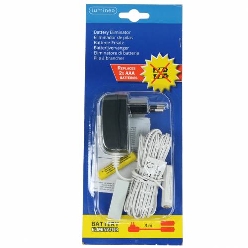 Article Adaptateur batterie blanc 3m 3V 2 x AAA