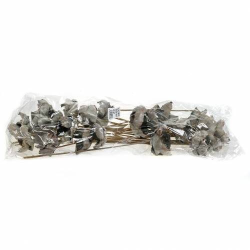 Article Fleurs de palmier sur bâtonnet Déco Blanchie Ø8-12cm 25pcs